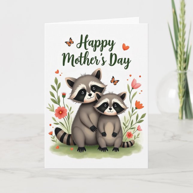 Loving Woodland Mothers Day Card (Front)