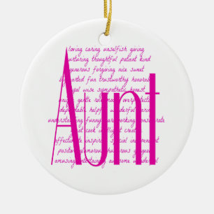Loving Words for Aunt Ceramic Ornament