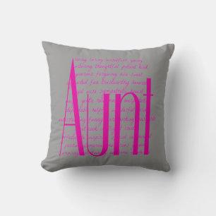 Loving Words for Aunt Throw Pillow