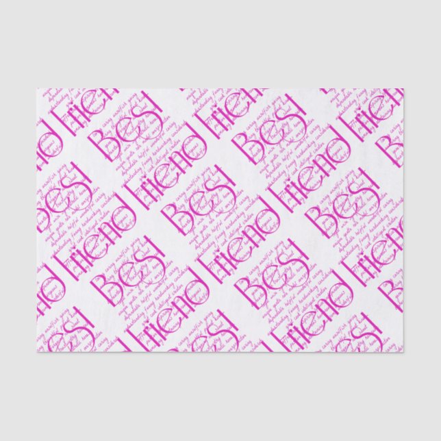 Loving Words for Best Friend Tissue Paper (Front)