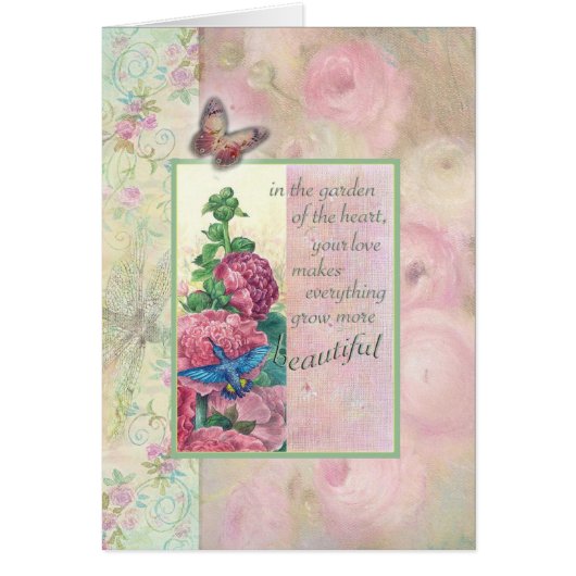 Loving Words for Mom Hummingbird Botanical (Front)