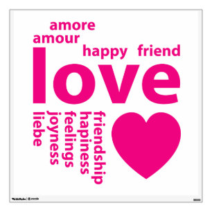 Loving words wall decal