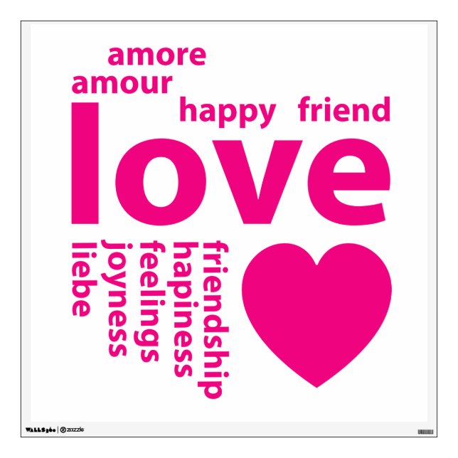 Loving words wall decal (Front)