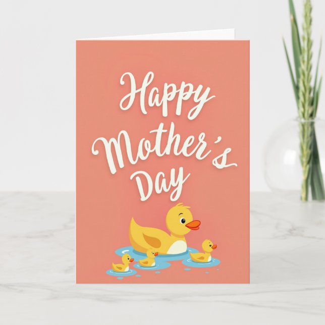Loving Yellow Bird Mothers Day Card (Front)