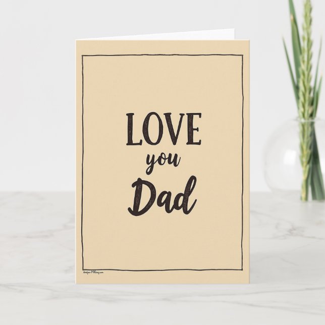 Loving You Dad Simple Style Card (Front)
