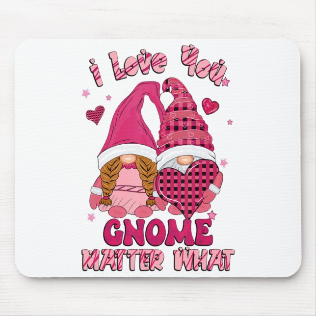 Loving You Gnome What Buffalo Plaid Valenti  Mouse Pad (Front)