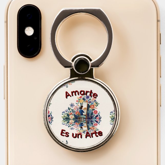 Loving You is an Art Phone Ring Stand (Close Up)