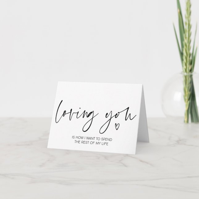 Loving You Is How I Want To Spend My Life Groom Card (Front)