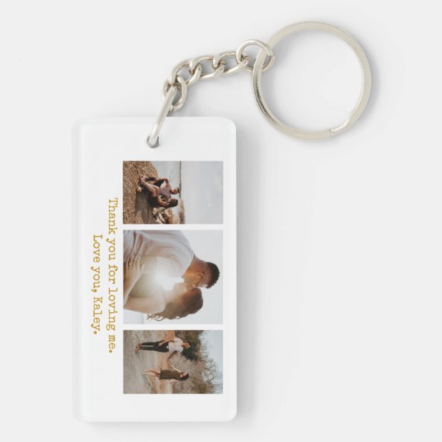 Loving Yourself....| 3 Photos Gift for Him/Her Keychain (Back)