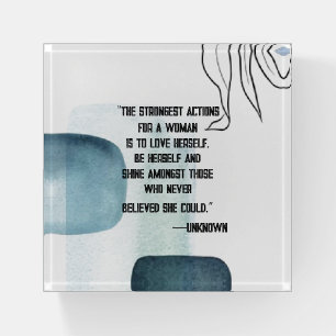 Loving Yourself Motivational Paperweight