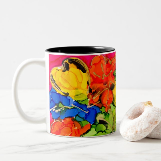 Lovitude Coffee Mug "Opposites Attract" (With Donut)