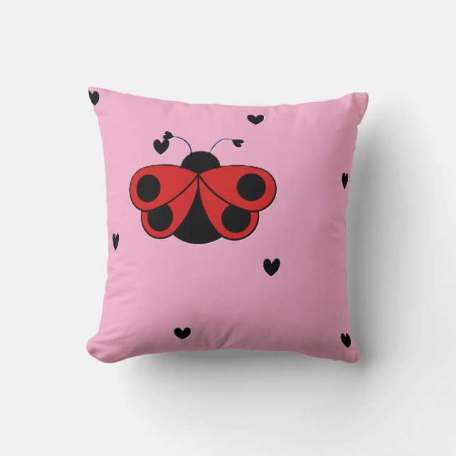 lovlee bug two-tone throw pillow (Front)