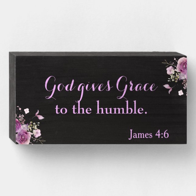Lovley Lavender Inspirational Bible Verse Wooden B Wooden Box Sign (Front Horizontal)