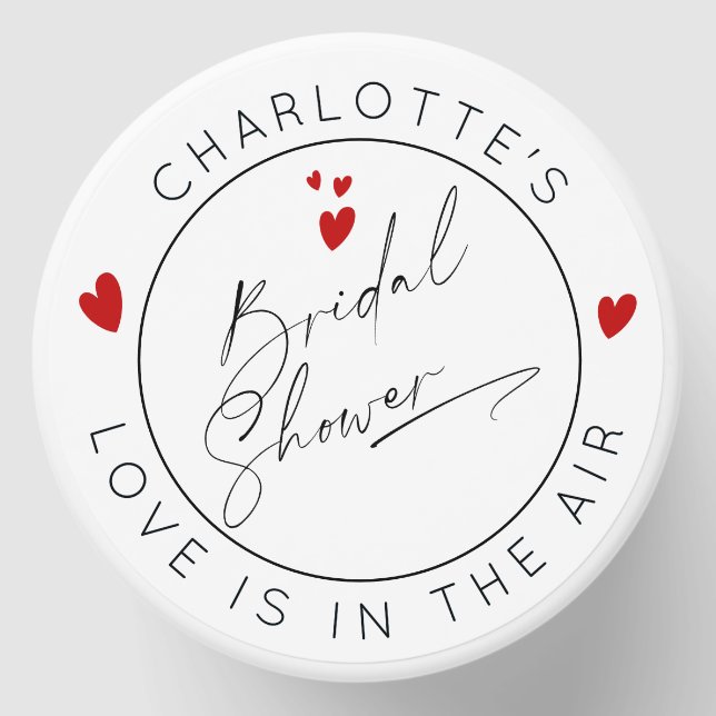 Lovr is in the Air Script Bridal shower Mini Candle Favors (Front)