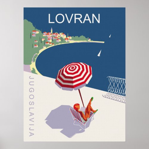 Lovran Yugoslavia Croatia Poster