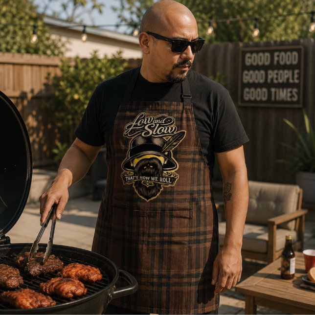 Low and Slow Lowrider Style Flannel print Apron (Low and Slow Lowrider Style Flannel print Apron)