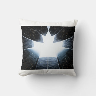 Low Angle Image of High Rise Building Throw Pillow