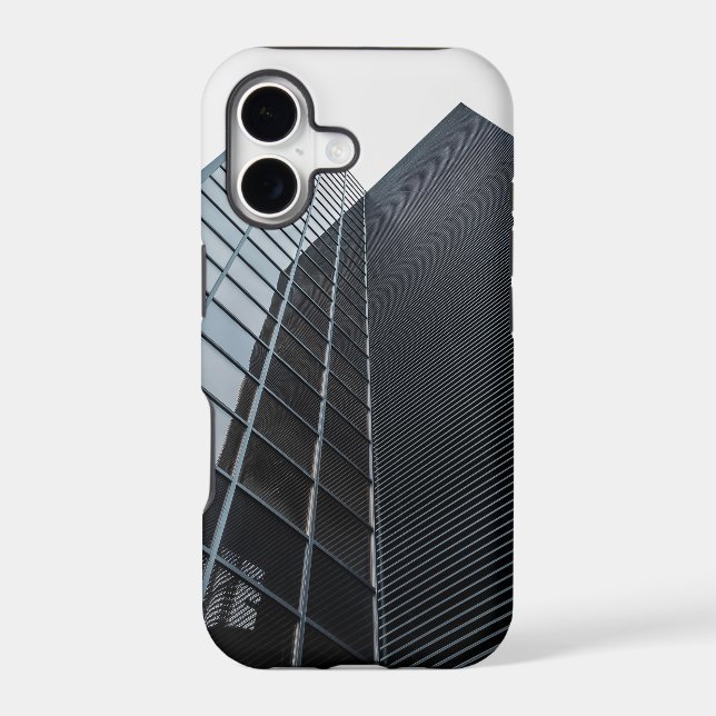 low-angle of black building iphone cases (Back)