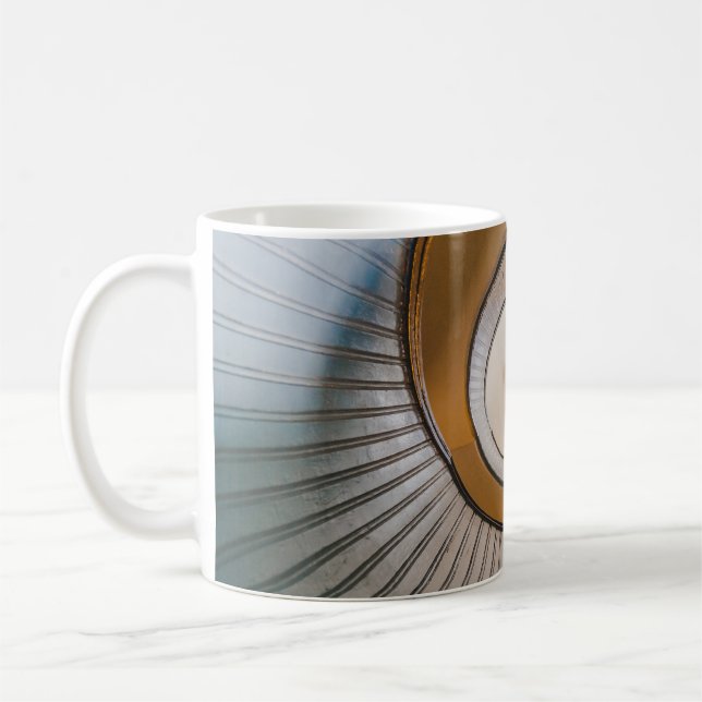 Low angle photography of spiral ladder coffee mug (Left)