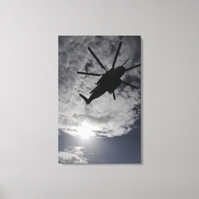 Low angle view of a CH-53E Canvas Print (Front)