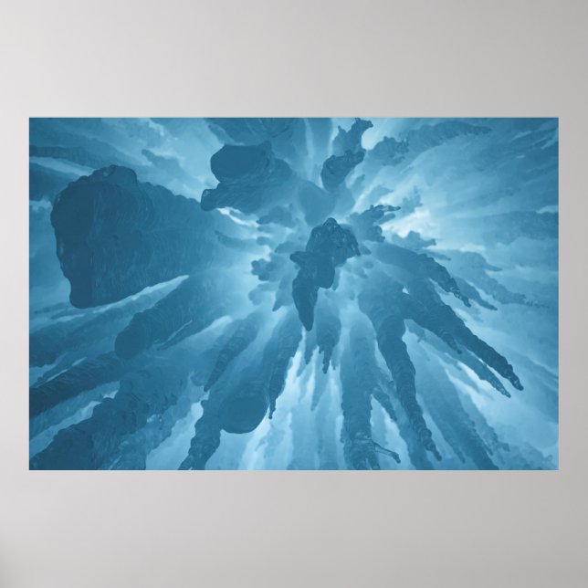 Low angle view of stalactites poster (Front)