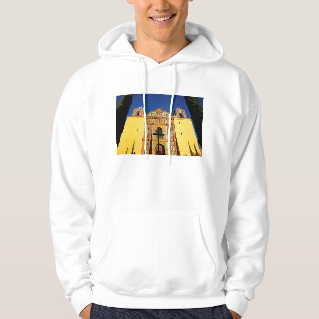 Low Angle View Of Yellow Ornate Church Hoodie (Front)