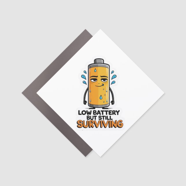 Low Battery Car Magnet (Front)