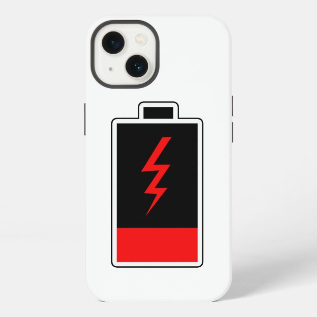 Low Battery Iphone Case (Back)