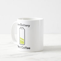 Help Me Low Battery Front & Back Coffee Mug