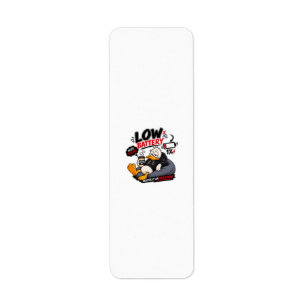 Low Battery Need Coffee – Funny Sleepy Duck Design Label