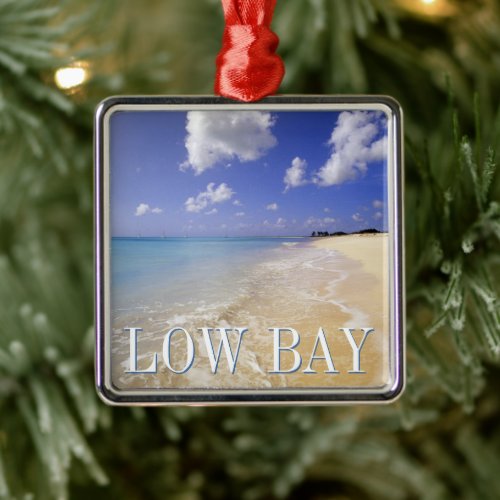 Low Bay Beach Barbuda Antigua Metal Ornament