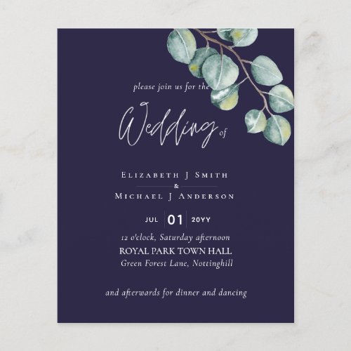 LOW BUDGET NAVY White Sage Eucalyptus Wedding
