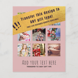 LOW BUDGET PHOTO COLLAGE GIFT - ADD TEXT CUSTOM FLYER