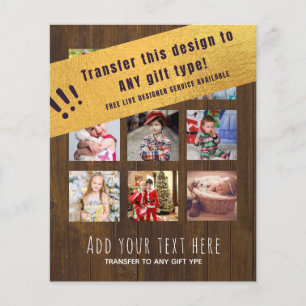 LOW BUDGET PHOTO COLLAGE GIFT - ADD TEXT CUSTOM FLYER