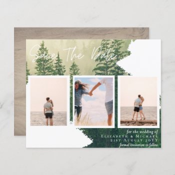 LOW BUDGET Photo Collage Save Dates Modern Chic
