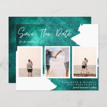 LOW BUDGET Photo Collage Save Dates Modern Chic