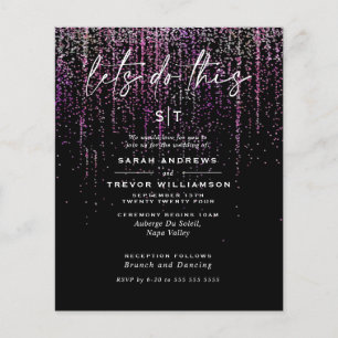 Low Budget Wedding Edgy Magenta Glitter Garland