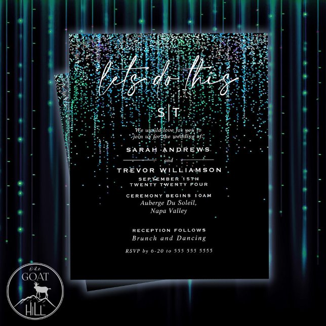 Low Budget Wedding Edgy Teal Glitter Garland (Creator Uploaded)