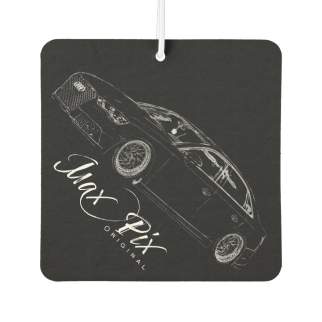 Low Car Audi MaxPix ORIGINAL Black Air Freshener (Front)