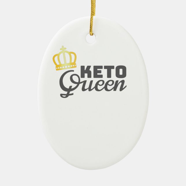 Low Carb Diet Gift Keto Queen Womens Keto Gift Ceramic Ornament (Front)