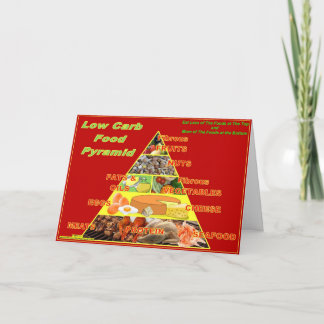 Low Carb food Pyramid Reminder Greeting Card