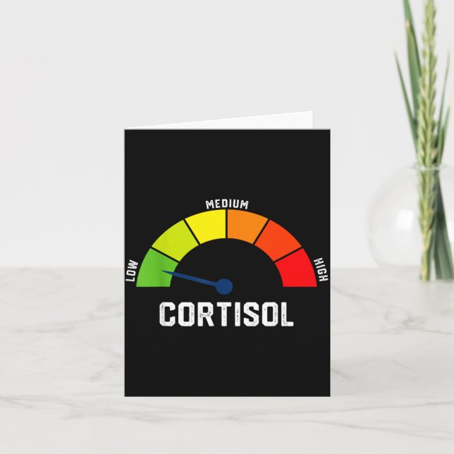 Low cortisol levels meme  card (Front)