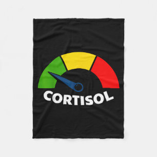Low cortisol levels v meme funny stress relief fleece blanket