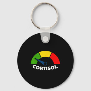 Low cortisol levels v meme funny stress relief keychain