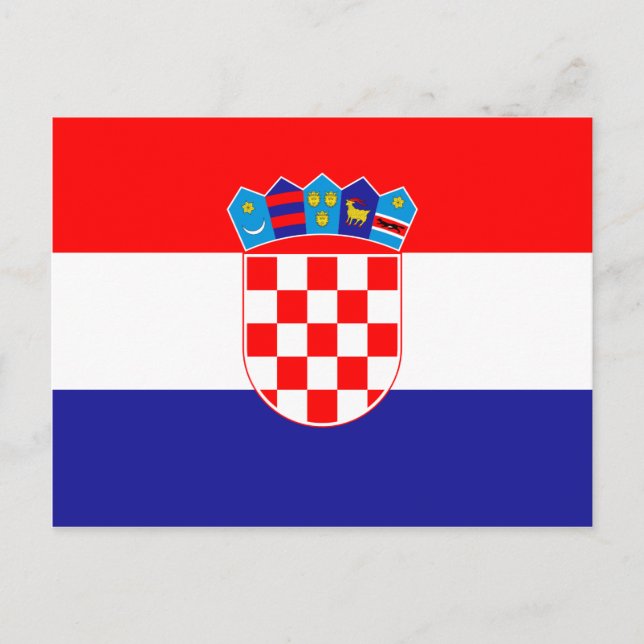 Low Cost! Croatian Flag Postcard (Front)