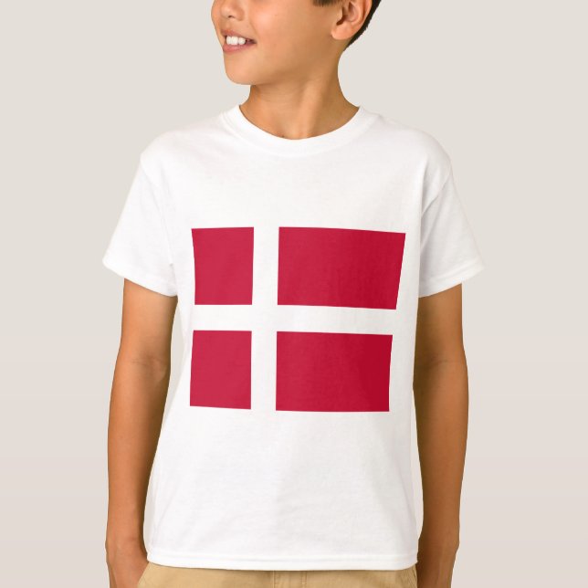 Low Cost! Denmark Flag T-Shirt (Front)
