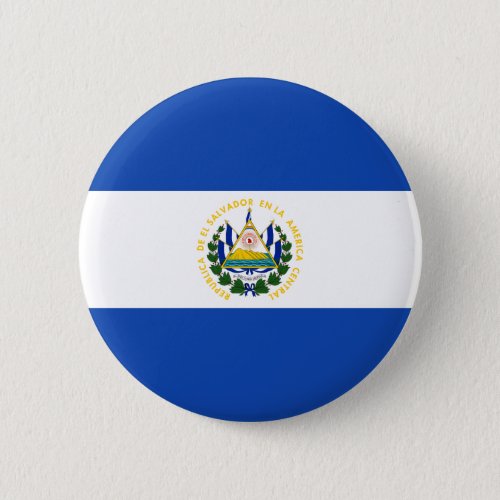 Low Cost El Salvador Flag Pinback Button