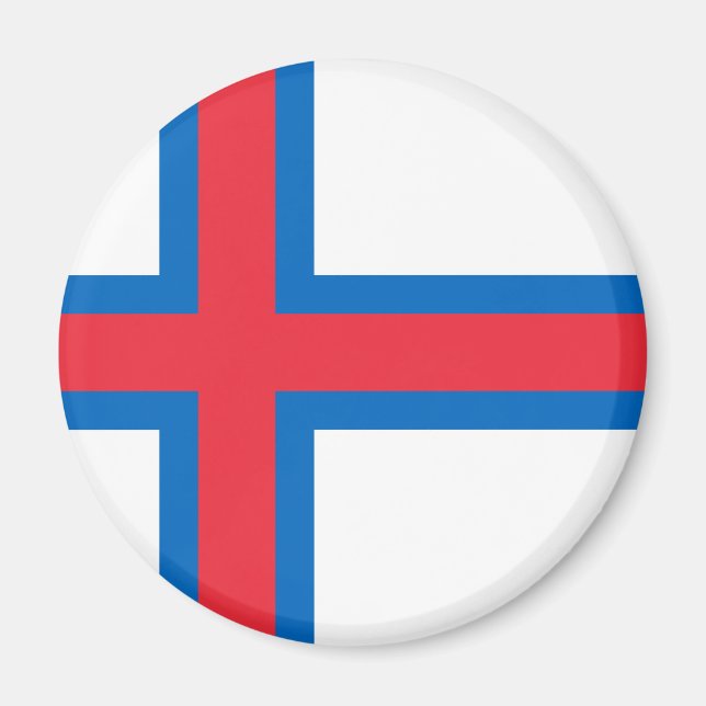 Low Cost! Faroe Islands Flag Magnet (Front)