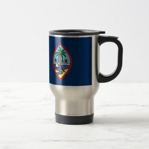 Low Cost Guam Flag Travel Mug