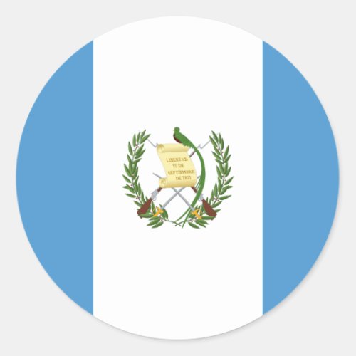 Low Cost Guatemala Flag Classic Round Sticker